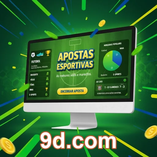 App oficial 9d.com em celular com acesso seguro